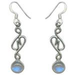 Silver Gemstone Earring