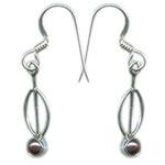 Silver Gemstone Earring