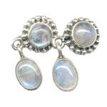 Silver Gemstone Earring