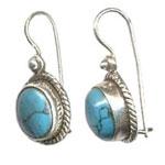 Silver Gemstone Earring