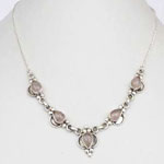 Silver Gemstone Neckalce