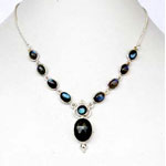 Silver Gemstone Necklace