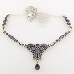 Silver Gemstone Necklace