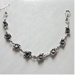 Silver Gemstone Bracelet