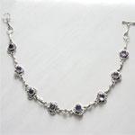 Silver Gemstone Bracelet