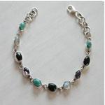 Silver Gemstone Bracelet