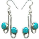 Silver Gemstone Earring