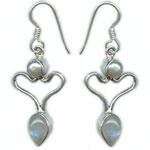 Silver Gemstone Earring