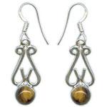 Silver Gemstone Earring