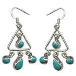 Silver Gemstone Earring